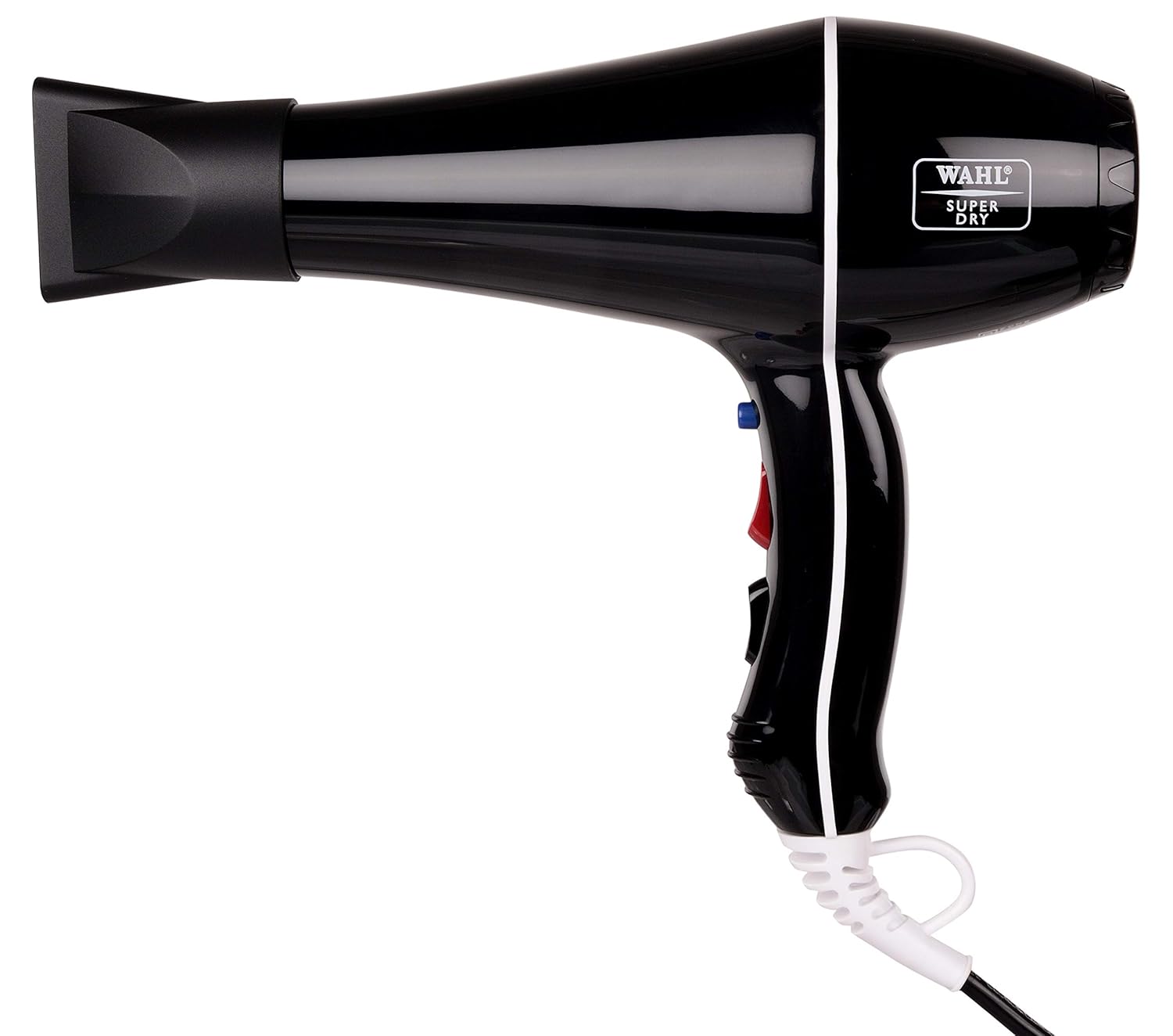 WAHL 5439-024 Super Dry Professional 2000 Watts Ionic Hair Dryer with Tourmaline Technology, 3 Heat Settings & 2 Speed Settings & Cool Shot Button - Black