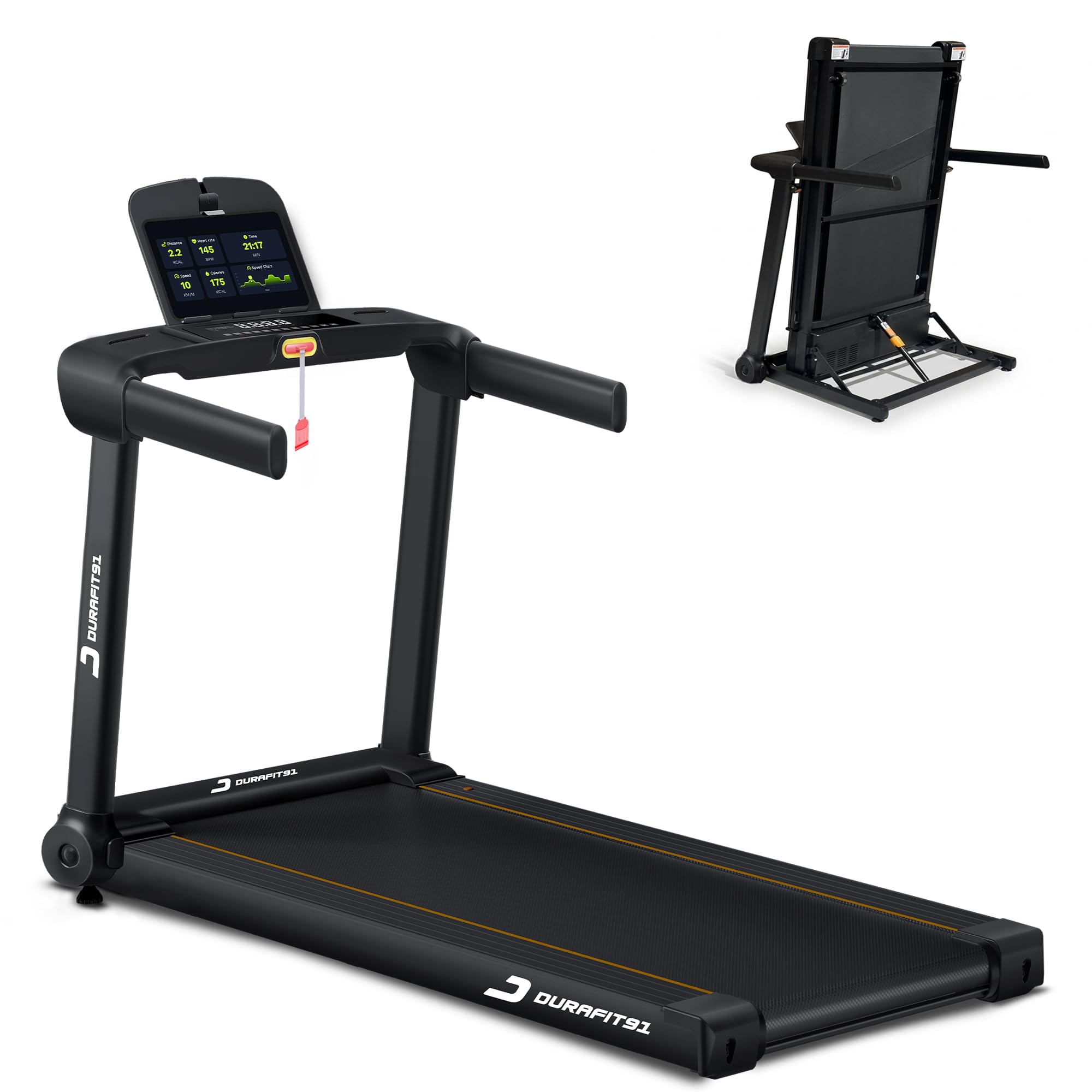 Durafit91 Racer 5 HP Peak BLDC Motorized Treadmill