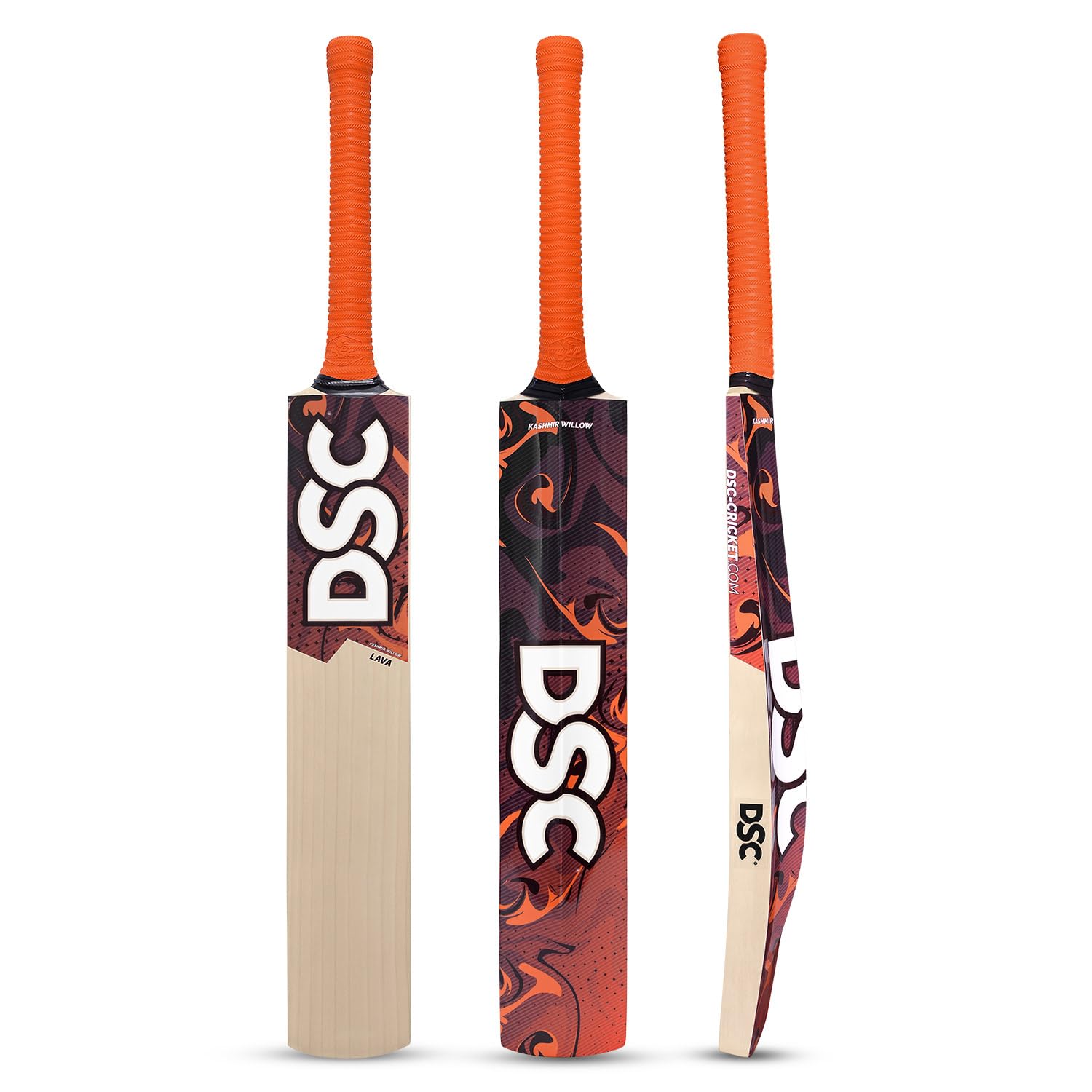 DSC Lava Kashmir Willow Short Handle Cricket Bat, Size - 3