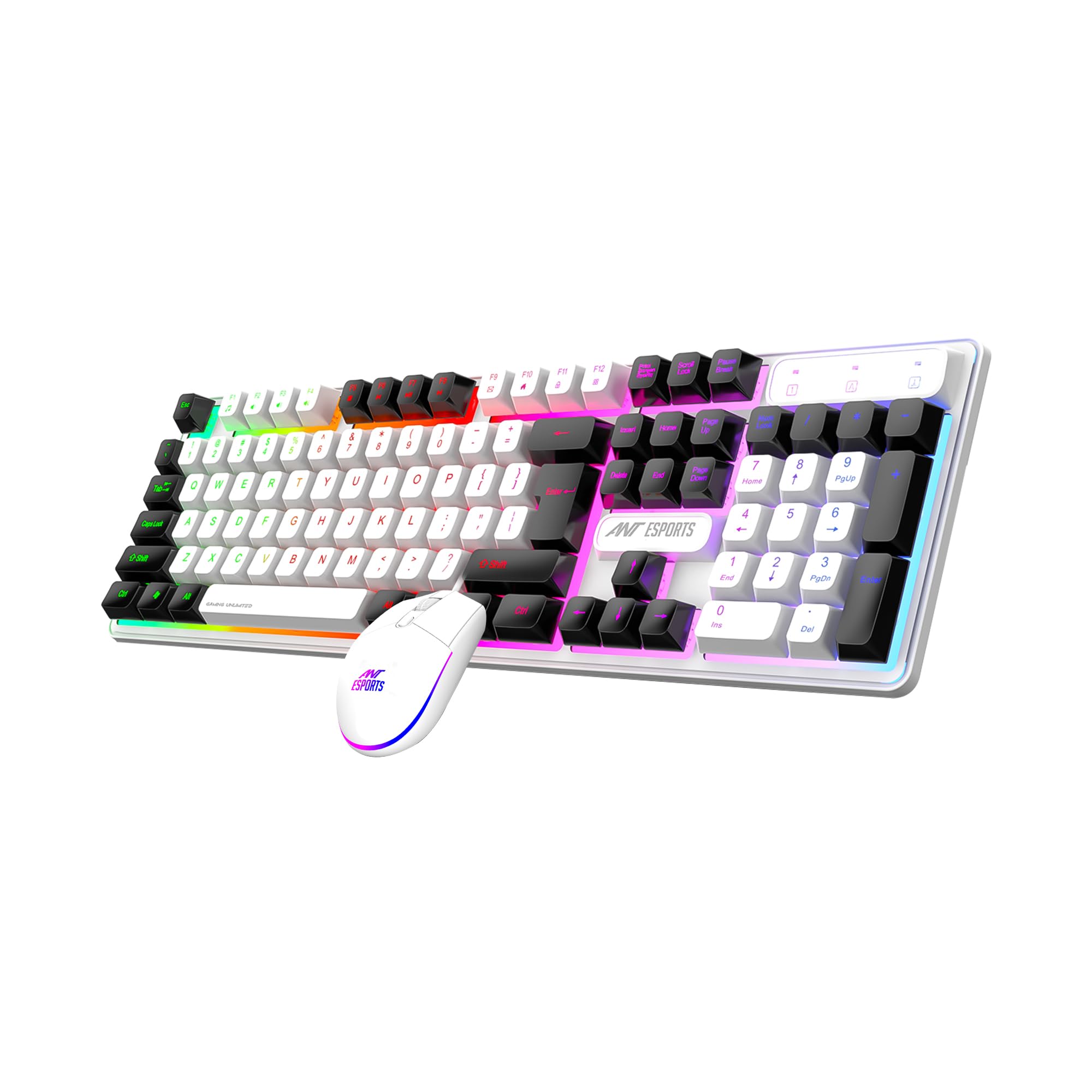 Ant Esports KM1610 LED Gaming Keyboard and Mouse Combo, 1...