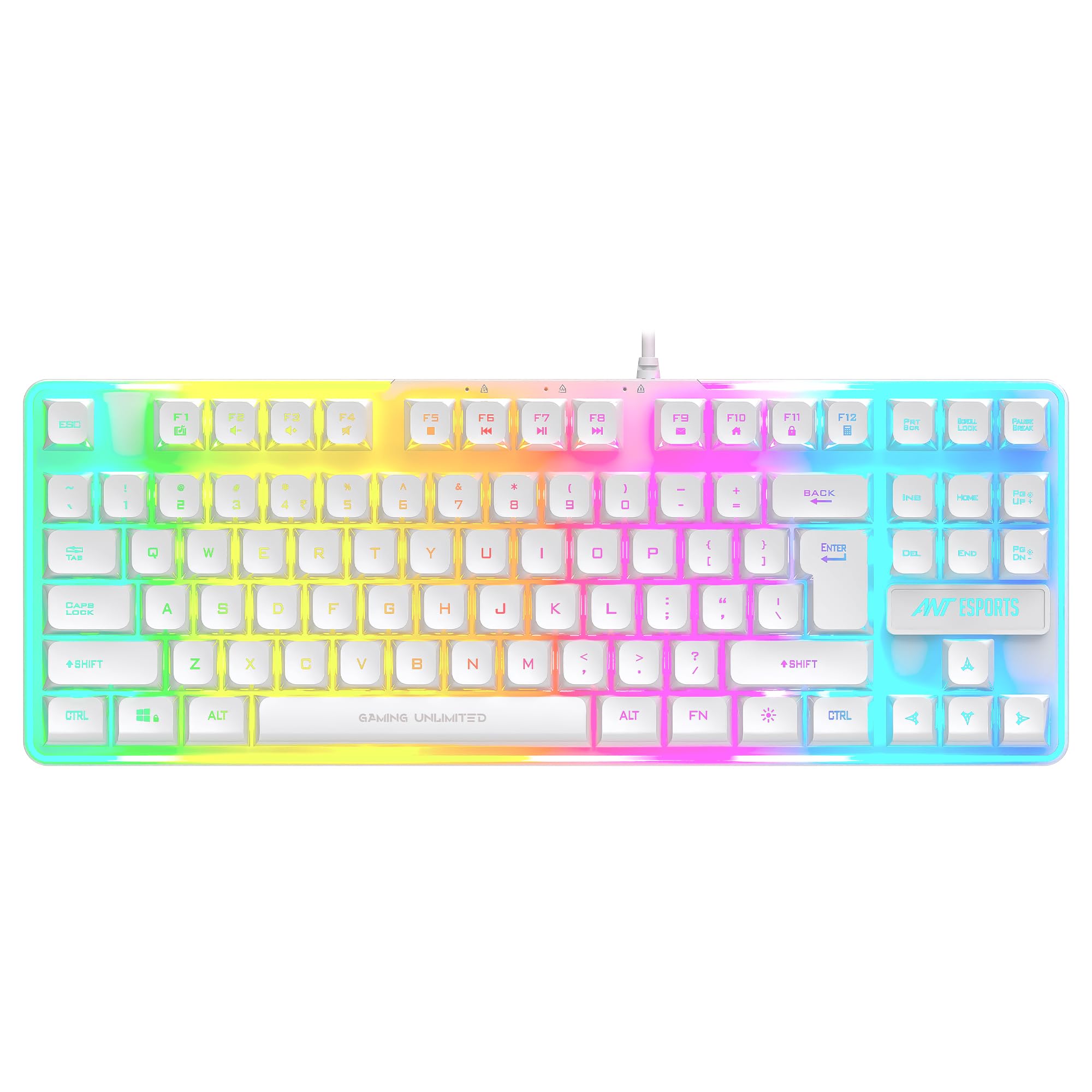 Ant Esports MK700 V2 Membrane TKL Wired Gaming Keyboard, ...