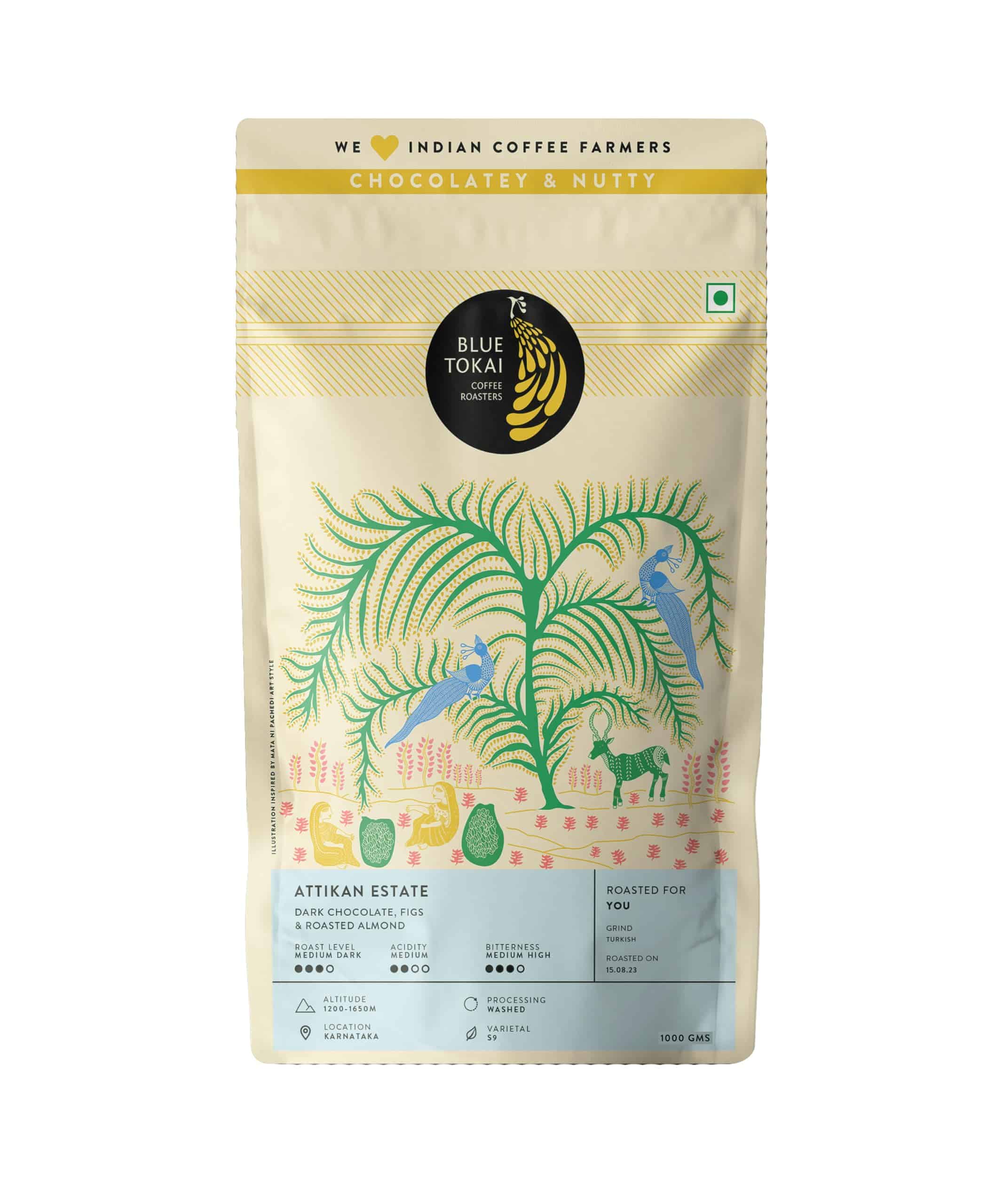 Blue Tokai Coffee Roasters Attikan Estate - Medium Dark R...