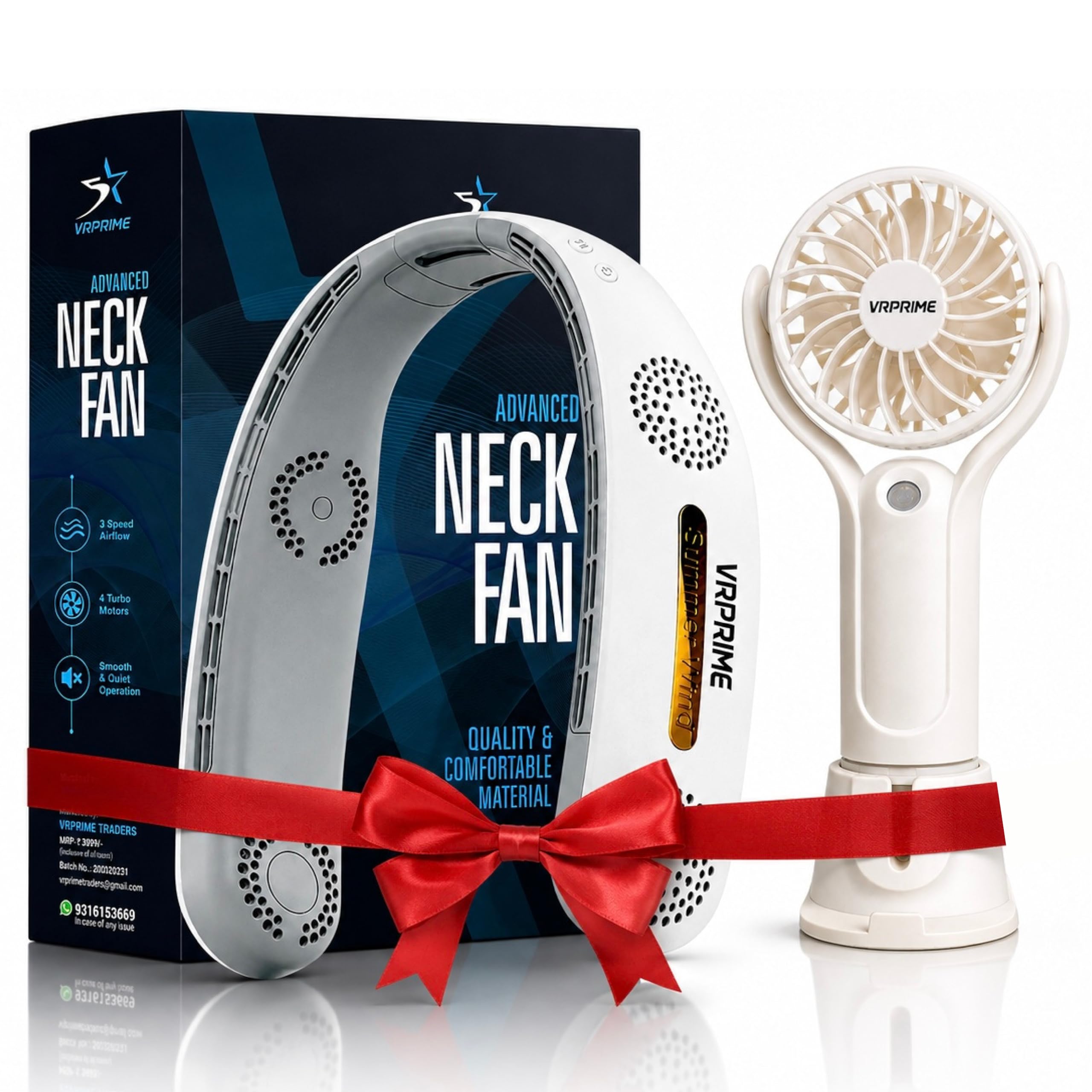 DRIFTX COMBO Portable Neck Fan & Hand Fan Rechargeable