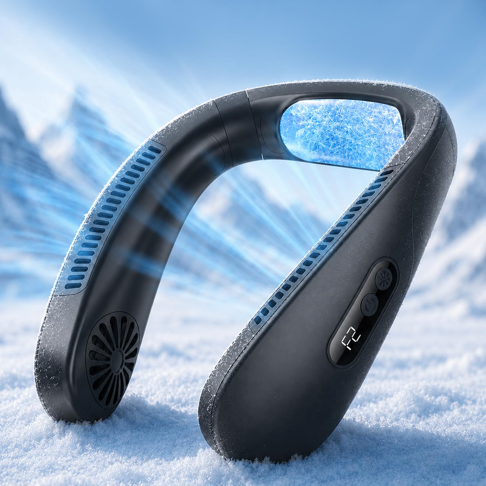 Neck Fan with Cooling Plate, Neck Fan Rechargeable Neck A...